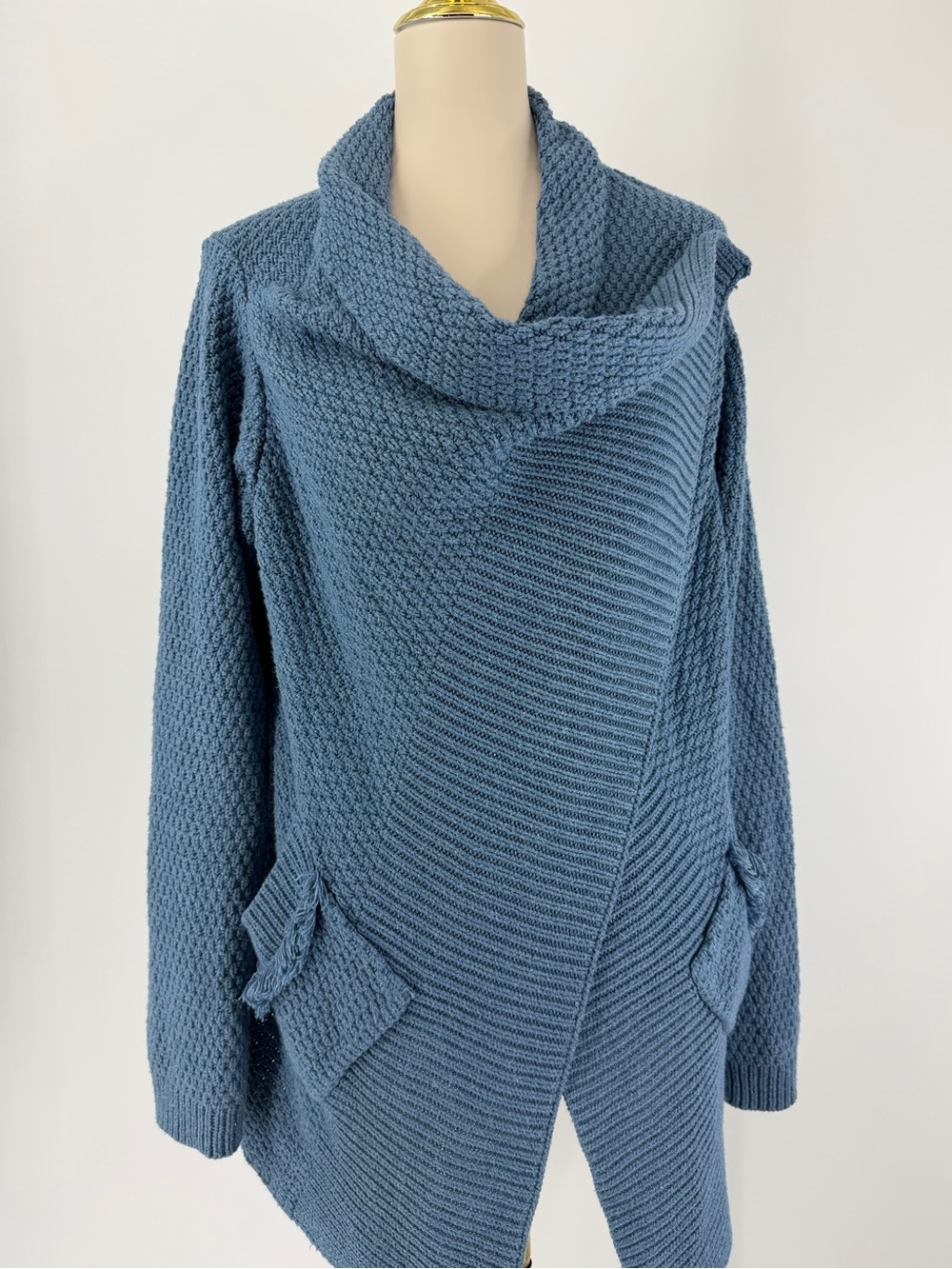 Matilda Jane, Envision This Blue Knit Wrap, Size L